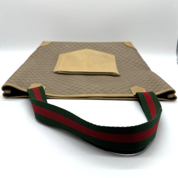 Vintage Gucci Sherry Line Micro Gg Tote #158938G12B - Picture 9 of 15